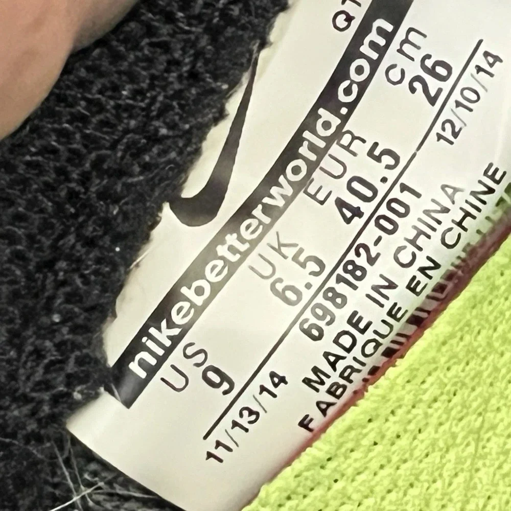 Nike Flyknit Lunar 3 Running Shoes Mens 9 Black White Lunarlon Sneakers